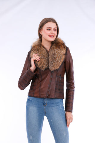 Ravenna Leather Biker Jacket