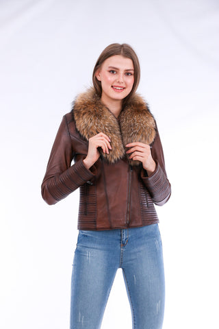 Ravenna Leather Biker Jacket