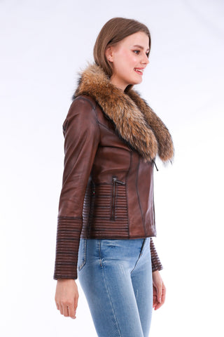 Ravenna Leather Biker Jacket