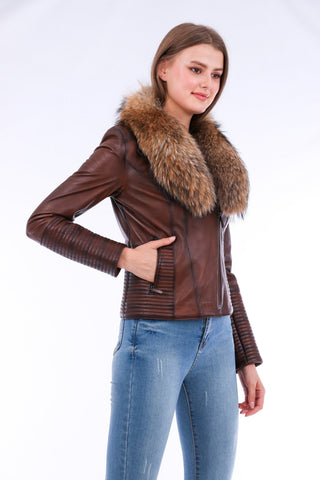 Ravenna Leather Biker Jacket