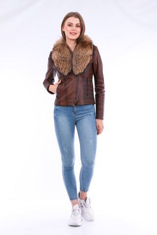 Ravenna Leather Biker Jacket