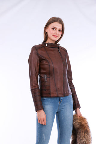 Ravenna Leather Biker Jacket