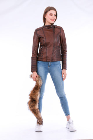 Ravenna Leather Biker Jacket