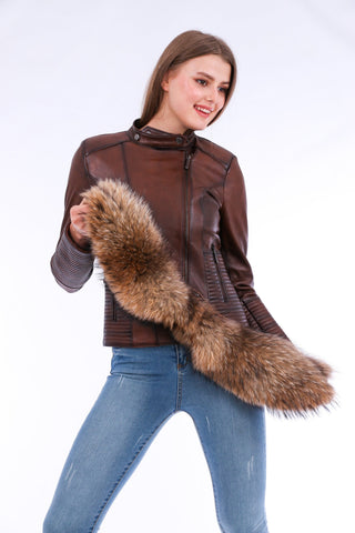 Ravenna Leather Biker Jacket