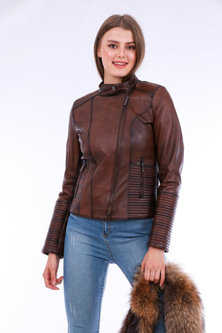 Ravenna Leather Biker Jacket