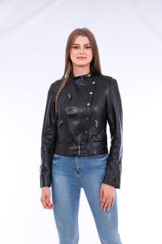Rovigo Leather Biker Jacket