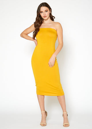 Laguna Niguel Strapless Midi Dress