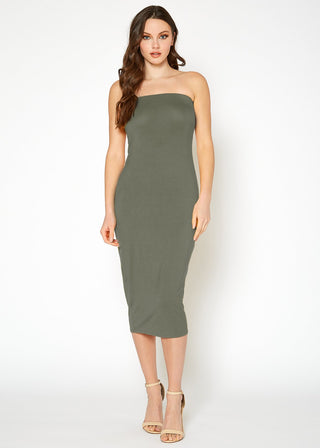 Laguna Niguel Strapless Midi Dress