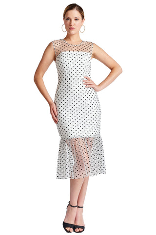 Polka Polka Midi Mesh Dress