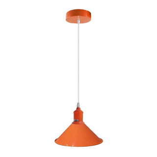 Metal Pendant Light with Retro Dome Shade
