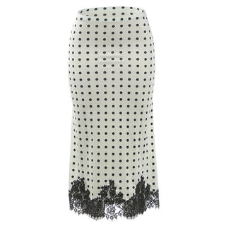 Dotty Printed Lace Midi Skirt