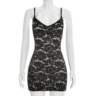 Lace Sling Sleeveless Bodycon Dress