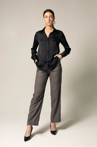 Prescott Virgin Wool Straight-Leg Trousers