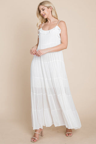 Maris Tiered Stripe Maxi Dress