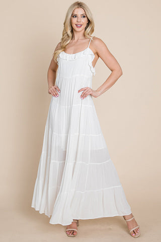 Maris Tiered Stripe Maxi Dress