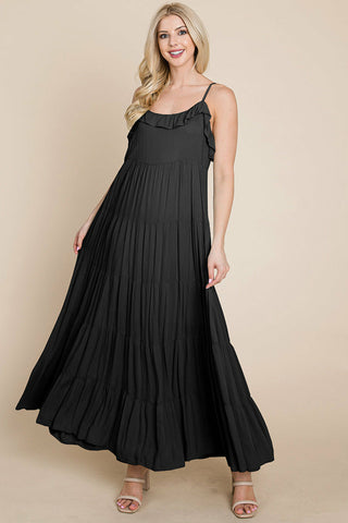 Maris Tiered Stripe Maxi Dress