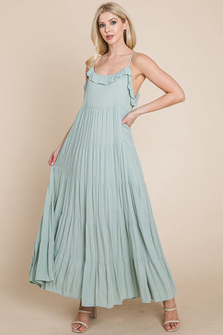 Maris Tiered Stripe Maxi Dress