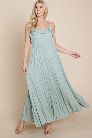 Maris Tiered Stripe Maxi Dress