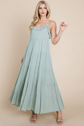 Maris Tiered Stripe Maxi Dress