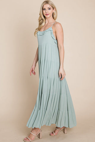 Maris Tiered Stripe Maxi Dress