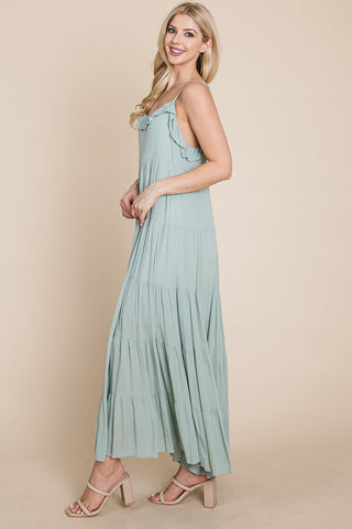 Maris Tiered Stripe Maxi Dress
