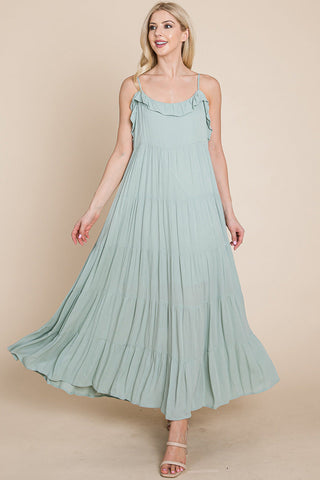 Maris Tiered Stripe Maxi Dress