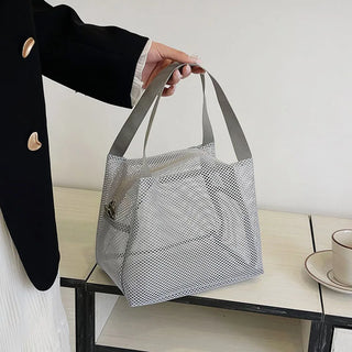 Portable Mesh Cosmetic Bag