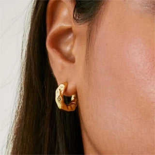 Mariasz Minimalist Plated Gold Circle Earrings