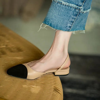 Two-Tone Slingback Flats