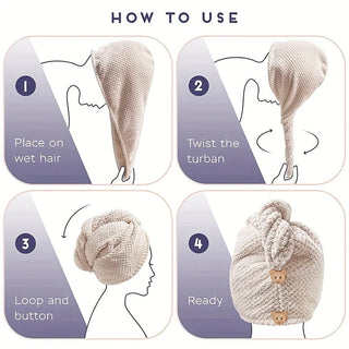 Absorbent Hair Wrap Towel