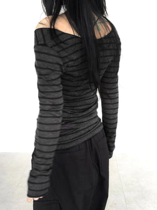 Sweetown Slim Long Sleeve Stripe Tee