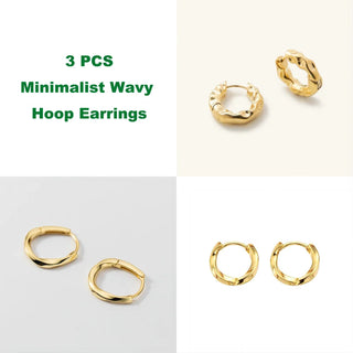 Mariasz Minimalist Plated Gold Circle Earrings