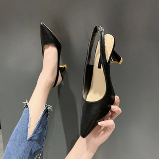 Pointed Toe Stiletto Slingback Heels