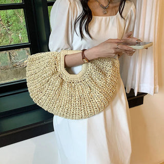 Half Moon Basket Beach Bag