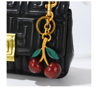 Red Cherry Pendant Bag Charm