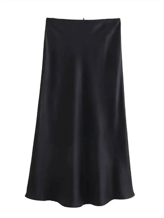 Satin Texture Bow Skirt