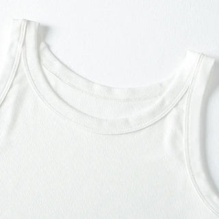 Solid Color Wave-Cut Camisole Tank Top