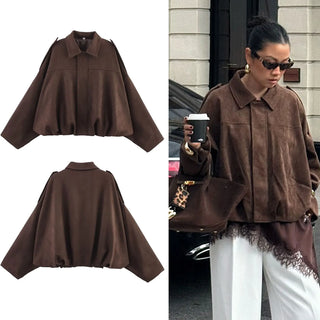 Marsly Longline Suede-Effect Coat
