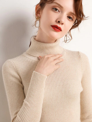 Soft Knitted Cashmere Pullover Turtleneck Sweater