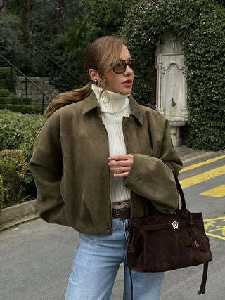 Marsly Longline Suede-Effect Coat