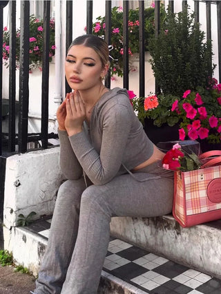 Cropped Hoodie & Trousers Tracksuit