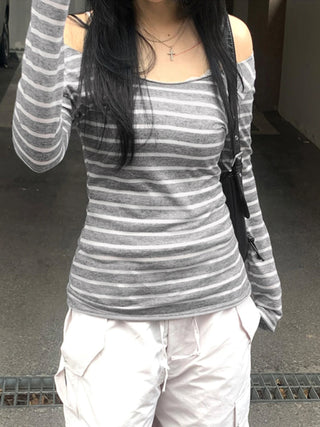 Sweetown Slim Long Sleeve Stripe Tee