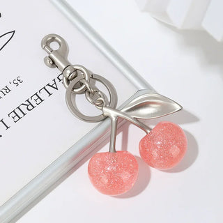 Red Cherry Pendant Bag Charm