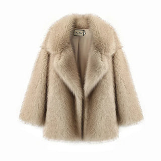 Oversized Gradient Fur Coat