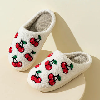 Little Cherry Plush Slippers