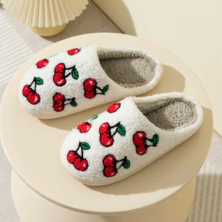 Little Cherry Plush Slippers