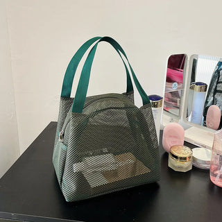Portable Mesh Cosmetic Bag
