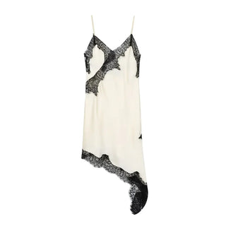 Satin Lace Backless Slip Mini Dress