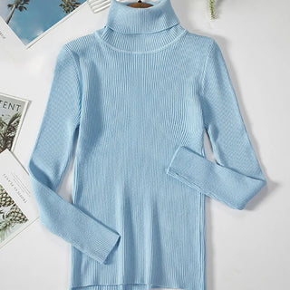 Soft Knitted Cashmere Pullover Turtleneck Sweater