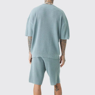 Luca Ribbed Half-Sleeve Tee